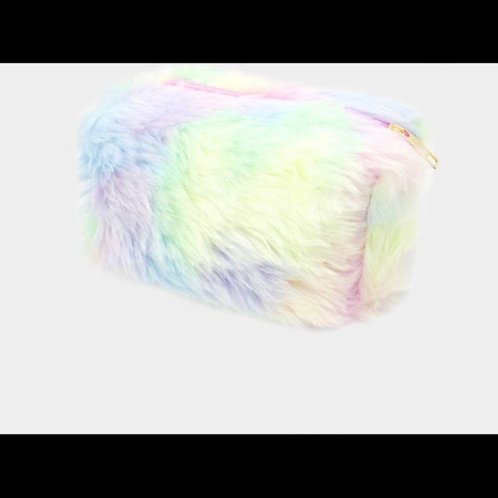 Brand new faux fur pouch bag